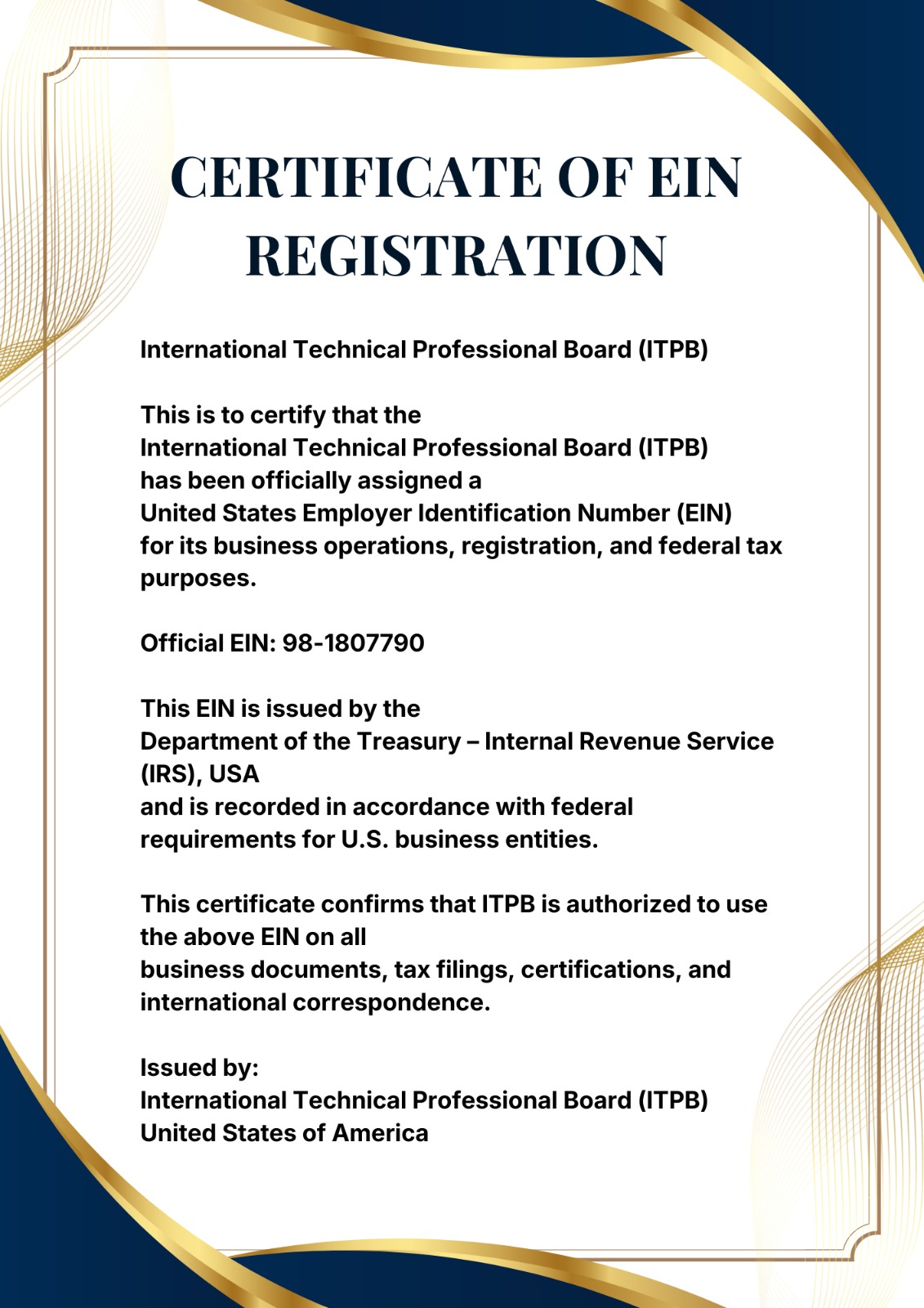 IRS - Department of Treasury